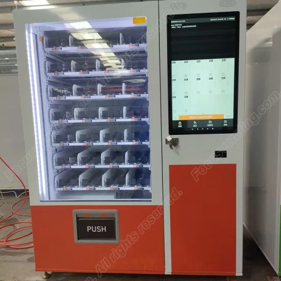 Popular Automatic Wall Mounted Touch Screen Vending Machine Selling Beer Wine Juice with Coin Payment with Cooling System